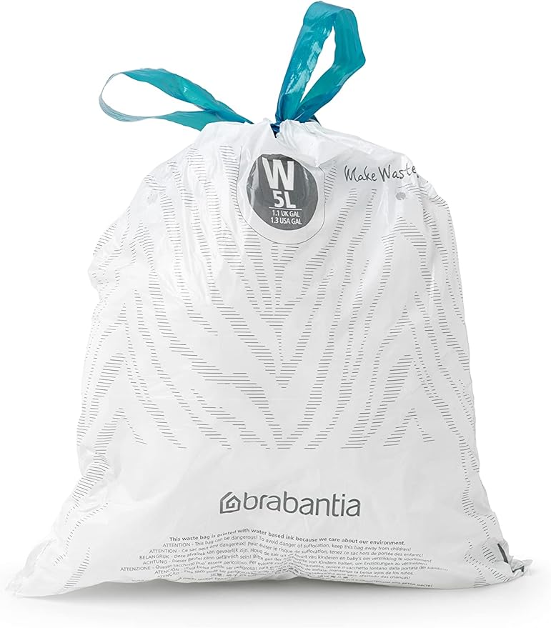 Brabantia PerfectFit Trash Bags Thick Plastic Trash Can Liners