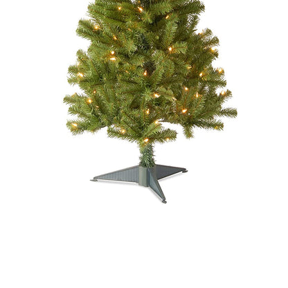 National Tree Company 4 ft Pre-Lit Grande Canadian Fir Mini Artificial Christmas Tree, 100 Clear Lights, 230 Tips, Includes Stand, Green