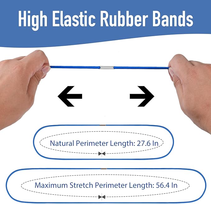 Garbage Can Rubber Bands, Fits 13-30 Gallon Bins, Heavy-duty Trash Can Bands to