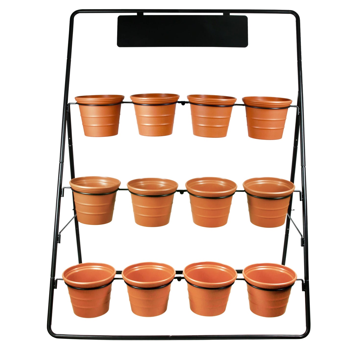 Sunnyglade 3-Tier Metal Plant Stand Rack Multiple Flower Pot Holder Shelf Ladder Plant Display Shelf With 12 Pots For Indoor Outdoor Patio Garden Corner Balcony Deck