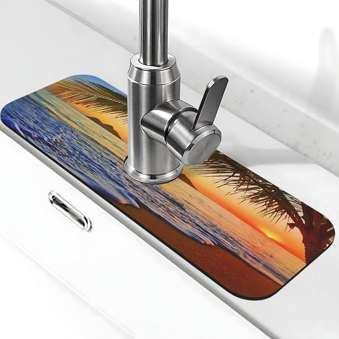 Coco Beach Kitchen sink faucet pad, strong water absorption, anti slip