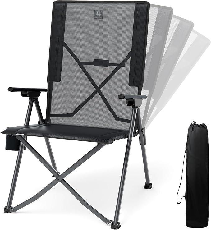 EVER ADVANCED Teslin Reclining Camping Chairs