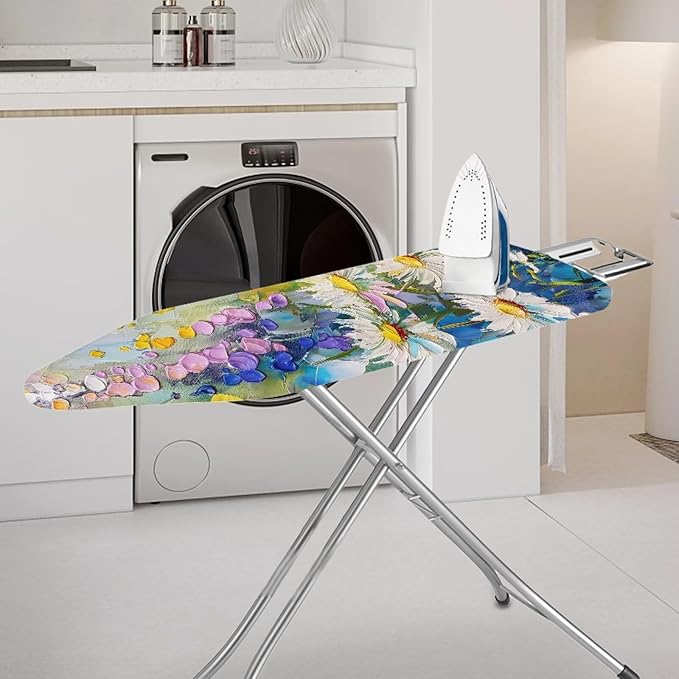 Daisy Painting Ironing Board Cover and Pad Standard Size Lightweight Ironing Pad