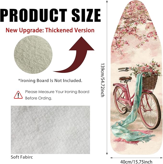 Nuxovilar Ironing Board Cover Needle Cotton 15x54 Inches | Ironing Board Cover