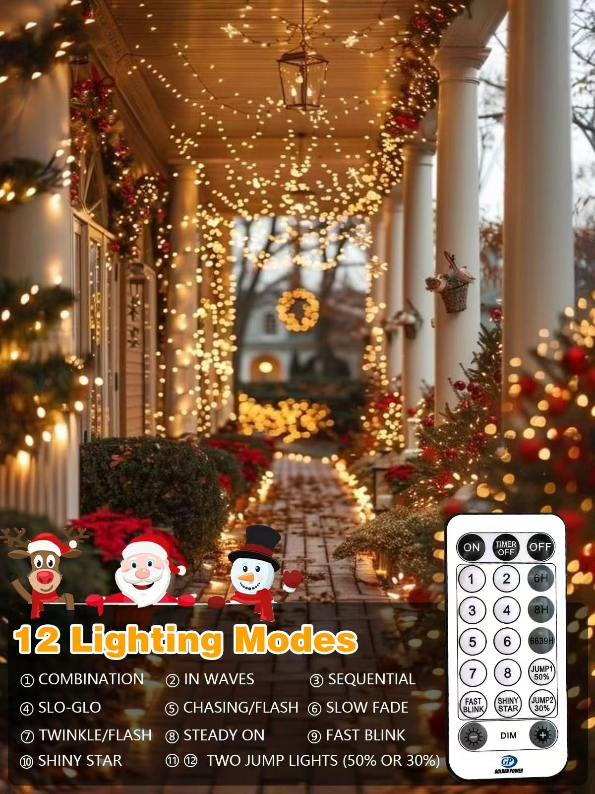 Voice Controlled Christmas Lights with Remote, 99 FT 300 LED String Lights Indoor Outdoor with 12 Modes 3 Timers, Dimmable Twinkle Light Plug in Waterproof for Xmas Tree Party Decorations, Warm White