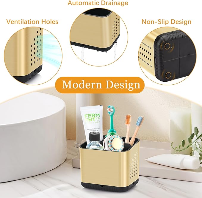 Toothbrush Holders for Bathrooms, Tooth Brush Holder for Bathroom Countertop