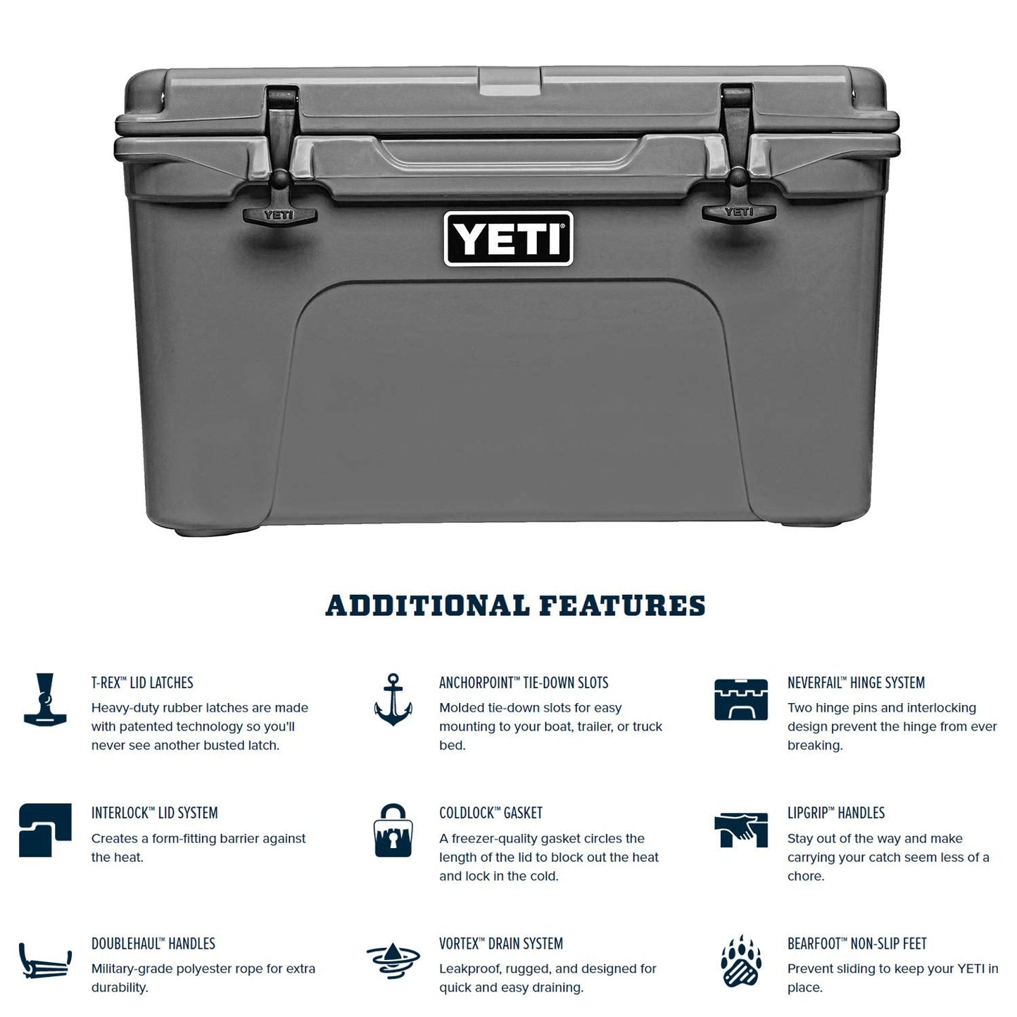 YETI Tundra 45 Cooler, Charcoal