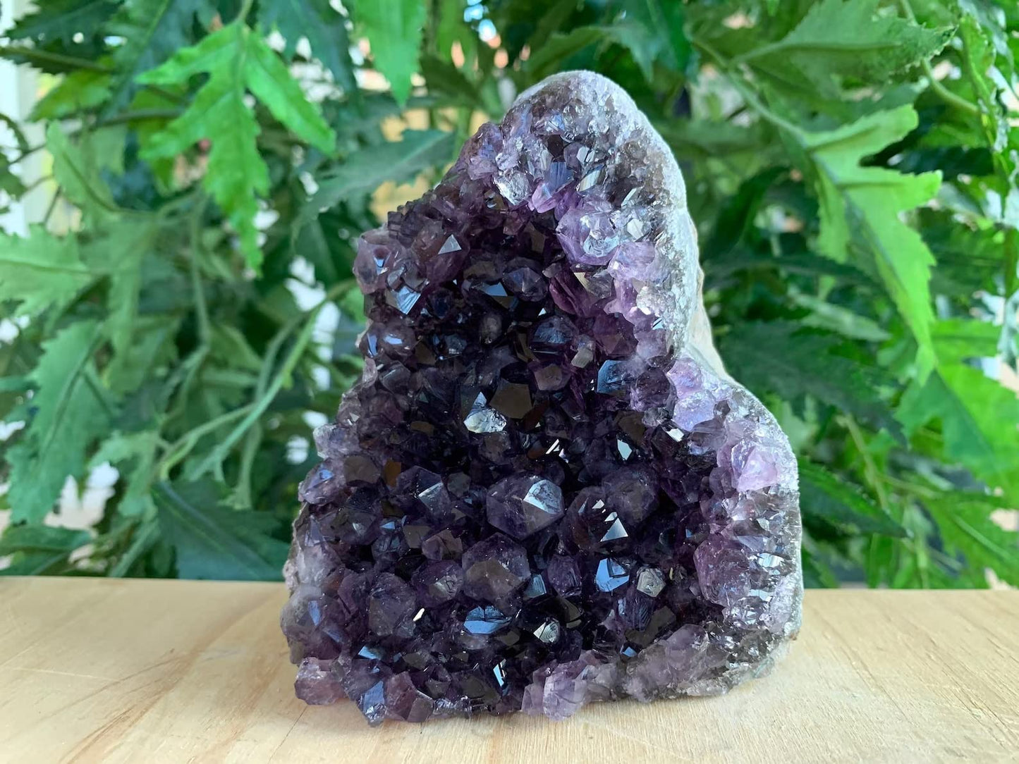 GAF TREASURES Uruguayan Deep Purple Amethyst Cluster, Amethyst Geode, Raw Amethyst, Amethyst Cathedral, Amethyst Druze, Amethyst Crystal (0.3-0.5 lb)