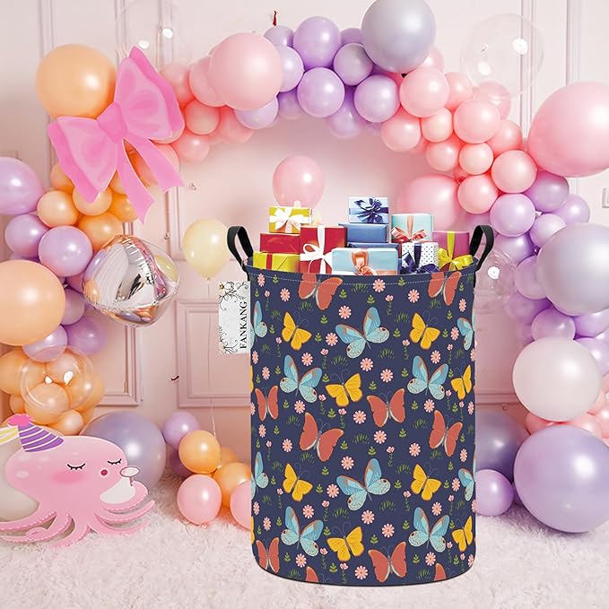 FANKANG Storage Basket, Nursery Hamper Canvas Laundry Basket Foldable