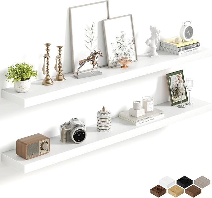 Fun Memories 55Inch Long Floating Shelves, 8 Inch Deep Shelves