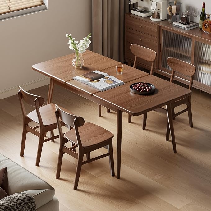 Muwuele Solid Wood Extendable Dining Table