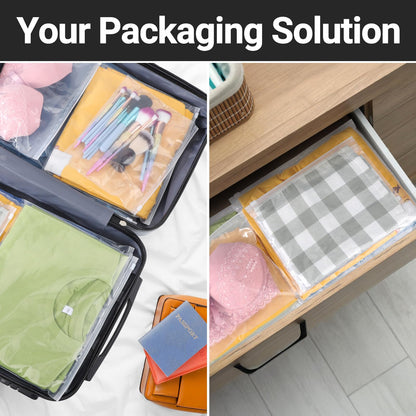 Svaldo Swimsuit Bags Storage Clear, Clothing Packaging Bags for Bikini, Swimwear, Bathing Suit Storage, T Shirt Packaging, 10x8 inch, Pack of 25, 3 Mil with Vent Holes