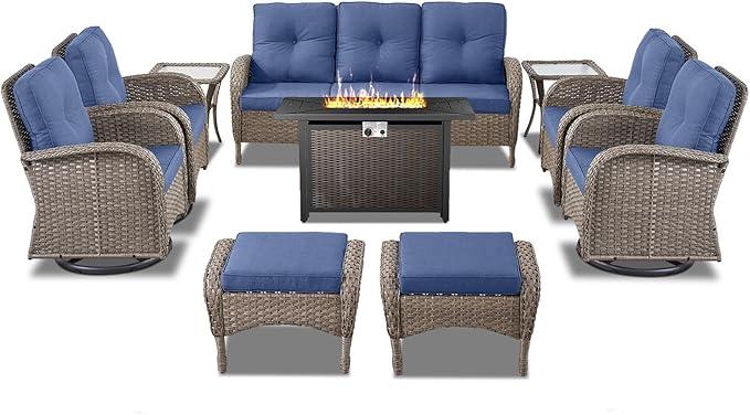 Belord Expansive 10 Pieces Outdoor Patio Furniture Set