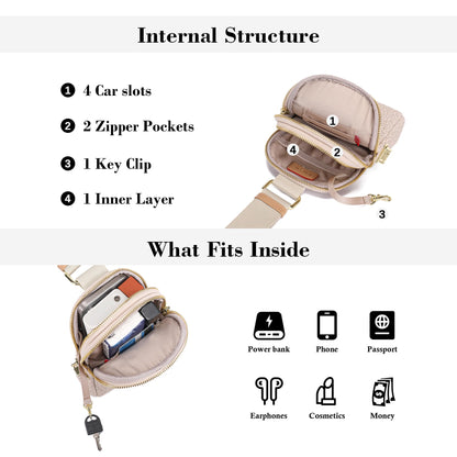 INICAT Anti Theft Crossbody Bags for Women Travel Small Sling Bags Cross Body Bag Purses for Woman