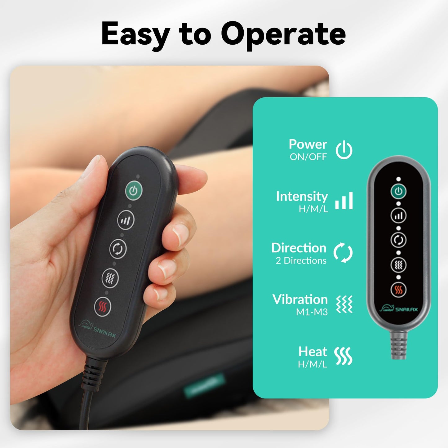 Snailax Back Massager for Back Pain Deep Tissue, Shiatsu Neck and Back Massager with Heat, Vibration, Kneading Massage Pillow for Neck, Shoulder, Gifts for Mom, Dad