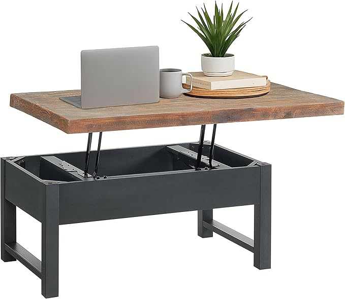Alaterre Furniture Pomona Living Room 42 Inch Lift Top Solid Wood Coffee Table