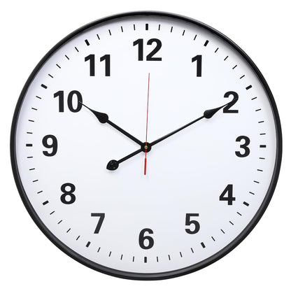 LEIKE Metal Large Wall Clock 24IN Black, Retro Silent Quartz Battery Operated, Decorative for Patio, Kitchen, Living Room, Bedroom, Pool