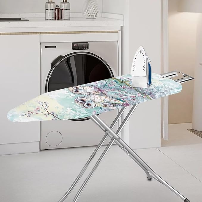 Owl Ironing Board Cover and Pad Heavy Duty, Non Stick Scorch and Stain