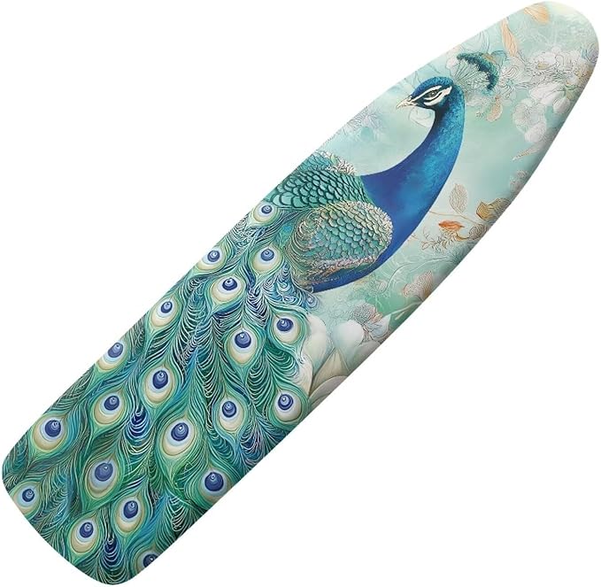 Peacock Thick Padding Ironing Board Covers Durable Stain Resistant Hook and