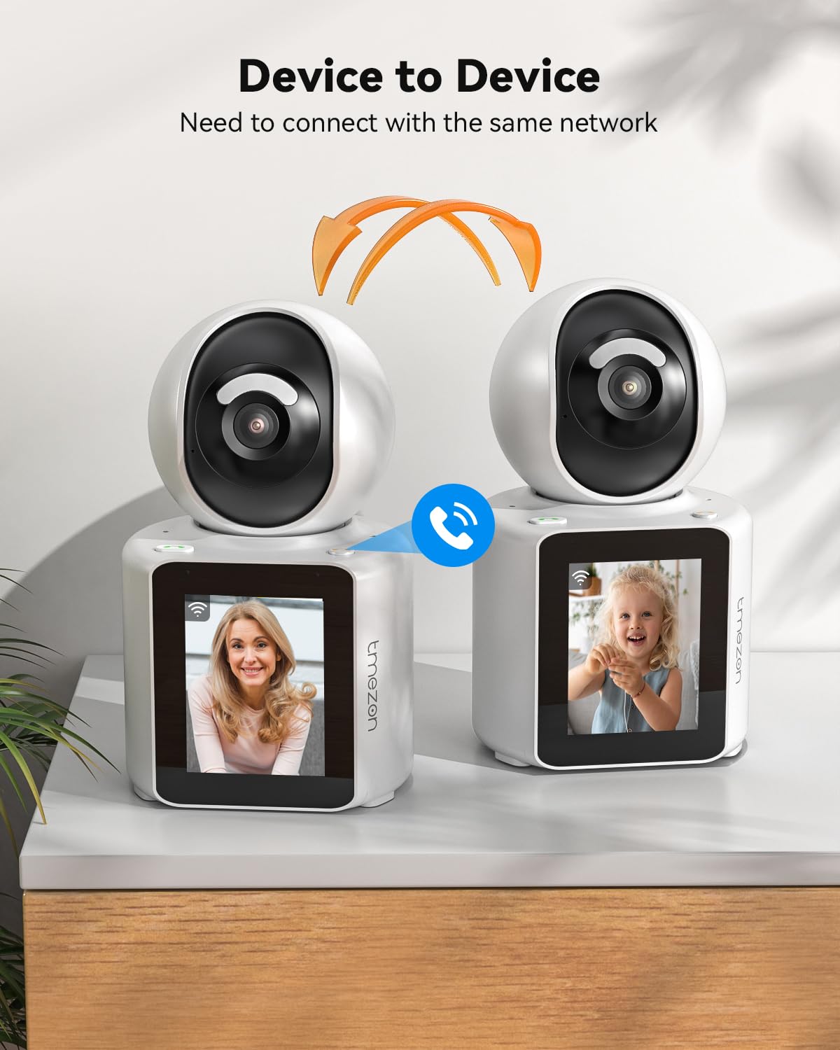 TMEZON Video Pet Dog Camera Indoor Two Way Wireless Security Camera Monitor 1080P with Phone app and Motion Detection,Baby/Elderly/Nanny Audio Calling Device Pan Tilt