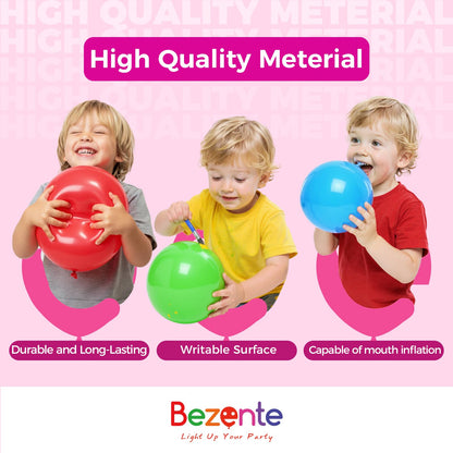 Bezente Red Balloons Latex Party Balloons - 100 Pack 12 inch Round Helium Red Balloons for Christmas New Years Casino Theme Wedding Birthday Patriotic Party Decorations