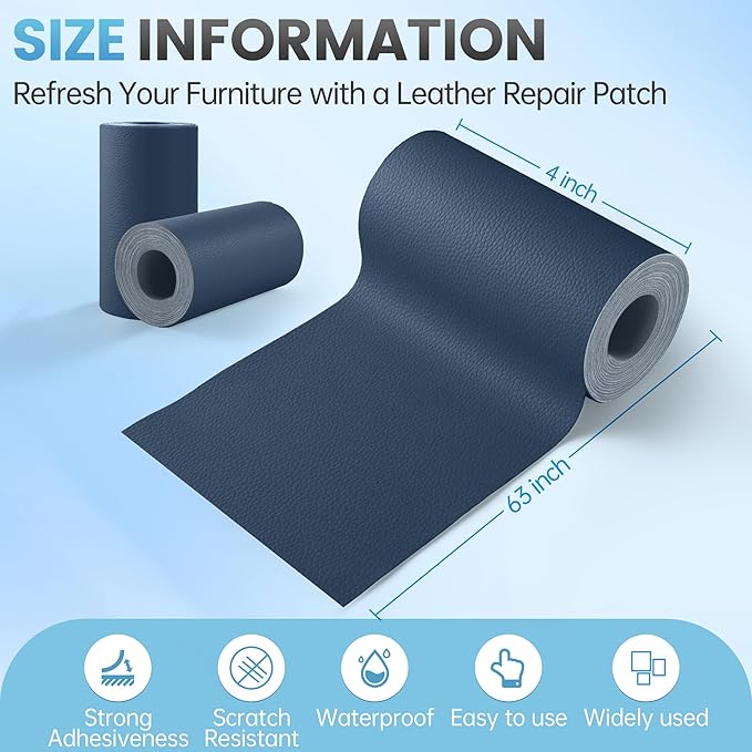 Leather Repair Patch Tape Kit, Vinyl Leather Repair Kit