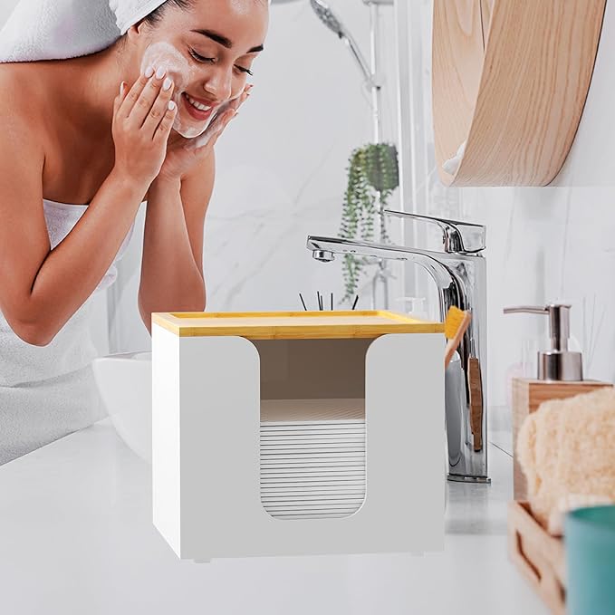 VITVITI Disposable Face Towel Holder Box, Acrylic Facial Towel Container