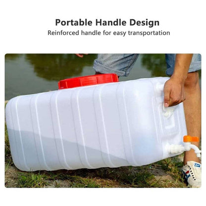 SXKJDM Large Plastic Water Storage Tanks Emergency Water Storage 50L/80L/110L/200L Camping & Hiking Water Storage Water Container Multifunctional Water Tank(Size:110L/29gallon)