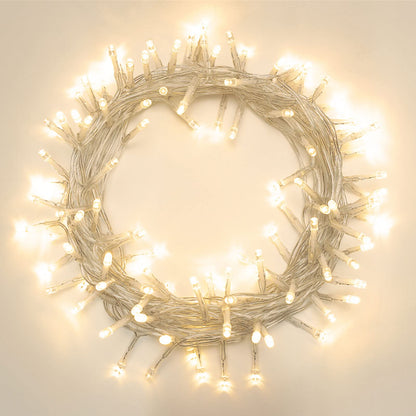 LIOPEED 42ft 120 Led Battery Powered String Lights, IP65 Waterproof 8 Modes Twinkle Fairy Lights with Timer for Bedroom, Garden, Party, Christmas Tree Indoor Outdoor Decorations, Warm White