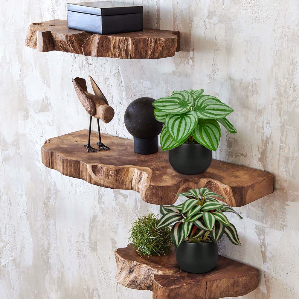 Briful 3PCS Fake Plants Potted Artificial Plants Mini Faux Plants in Black Ceramic Pots Greenery Décor for Home Office Table Room Farmhouse Indoor Decoration