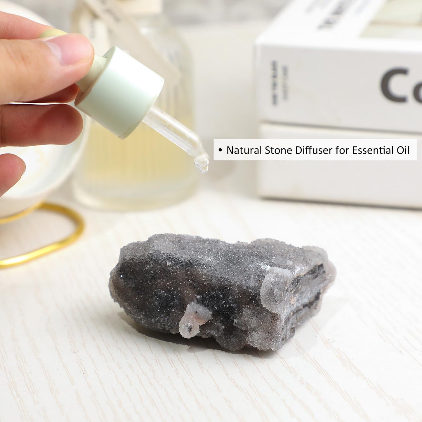 SUNYIK 100-200g Natural Raw Rock Sphalerite Crystal Specimen Irregular Rough Mineral Stone for Aromatherapy, Home Office Decor, Meditation, Healing Energy, Spiritual Collection