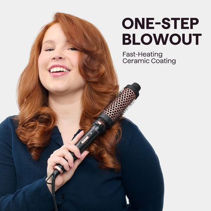 Wavytalk 5 in 1 Curling Iron,Curling Iron Set with Heated Round Brush and 4 Interchangeable Ceramic Curling Wand(0.5”-1.25"), Instant Heat Up,Dual Voltage Hair Curler