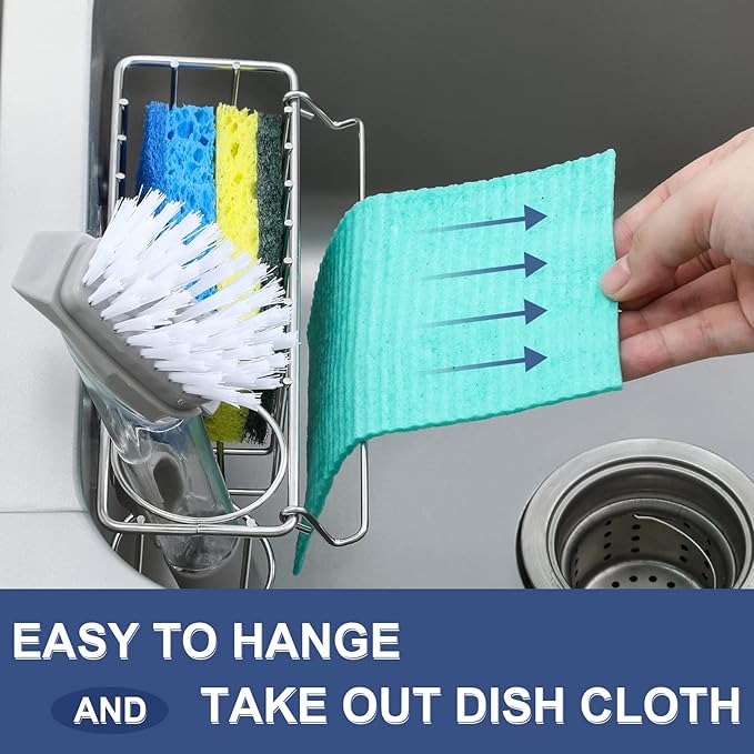 3-In-1 Sponge Holder for Kitchen Sink