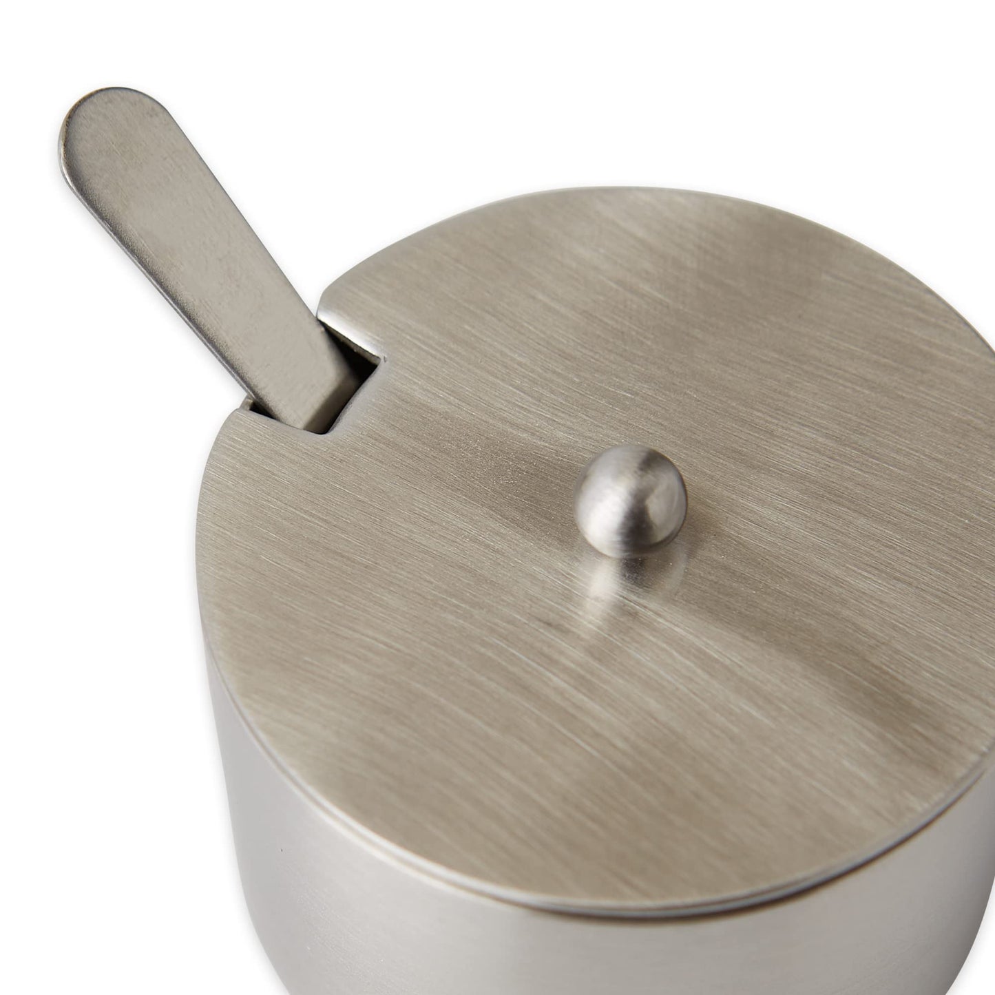 RSVP International Endurance Kitchen Collection Salt Cellar Set with Spoon, 2-Ounce, Brushed Stainless Steel