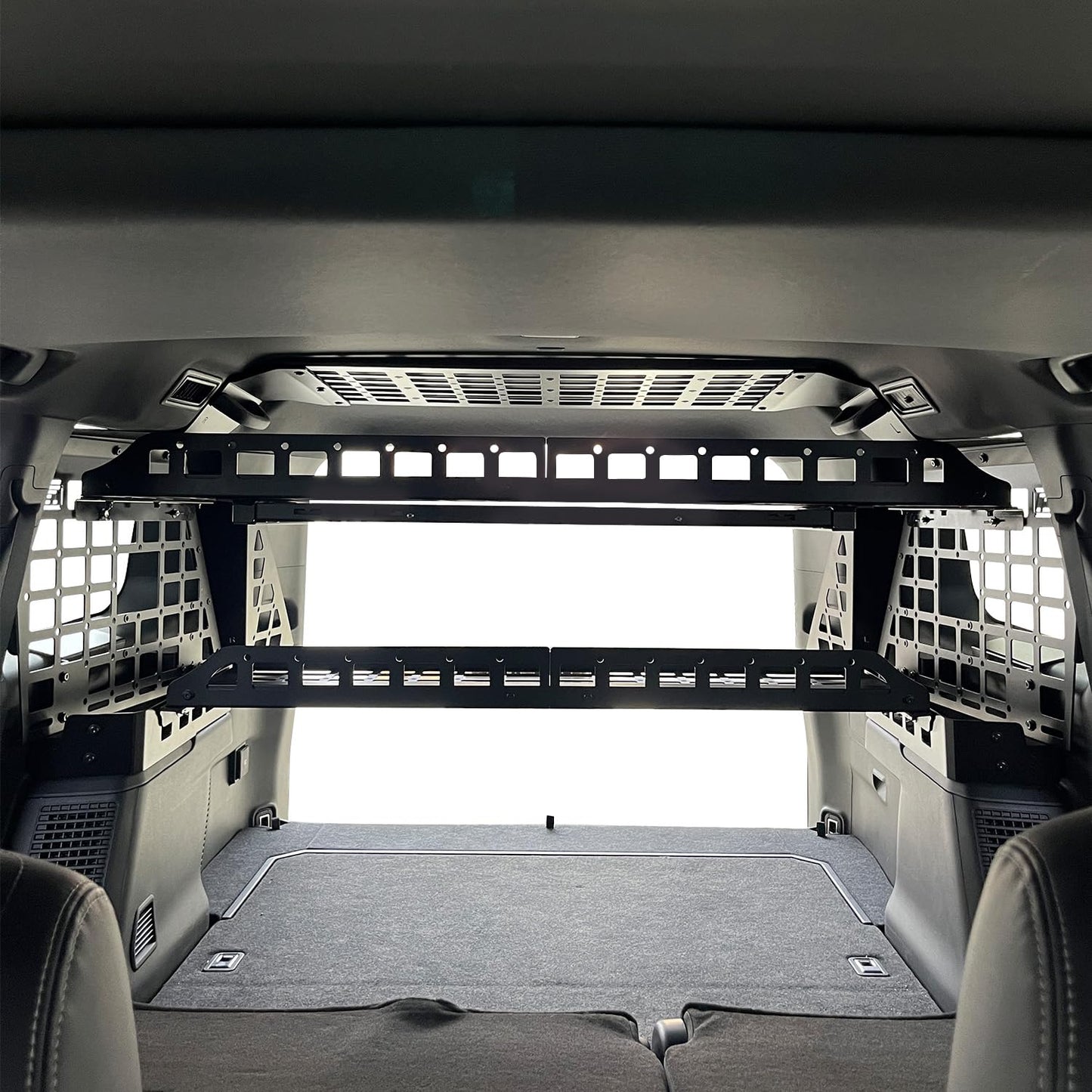 HIGH FLYING 2024 2025 2026 for Toyota Land Cruiser Prado LC250 Overhead Molle Roof Panels Shelf Storage Organizer Interior Rear Cargo Racks (Roof Shelf)