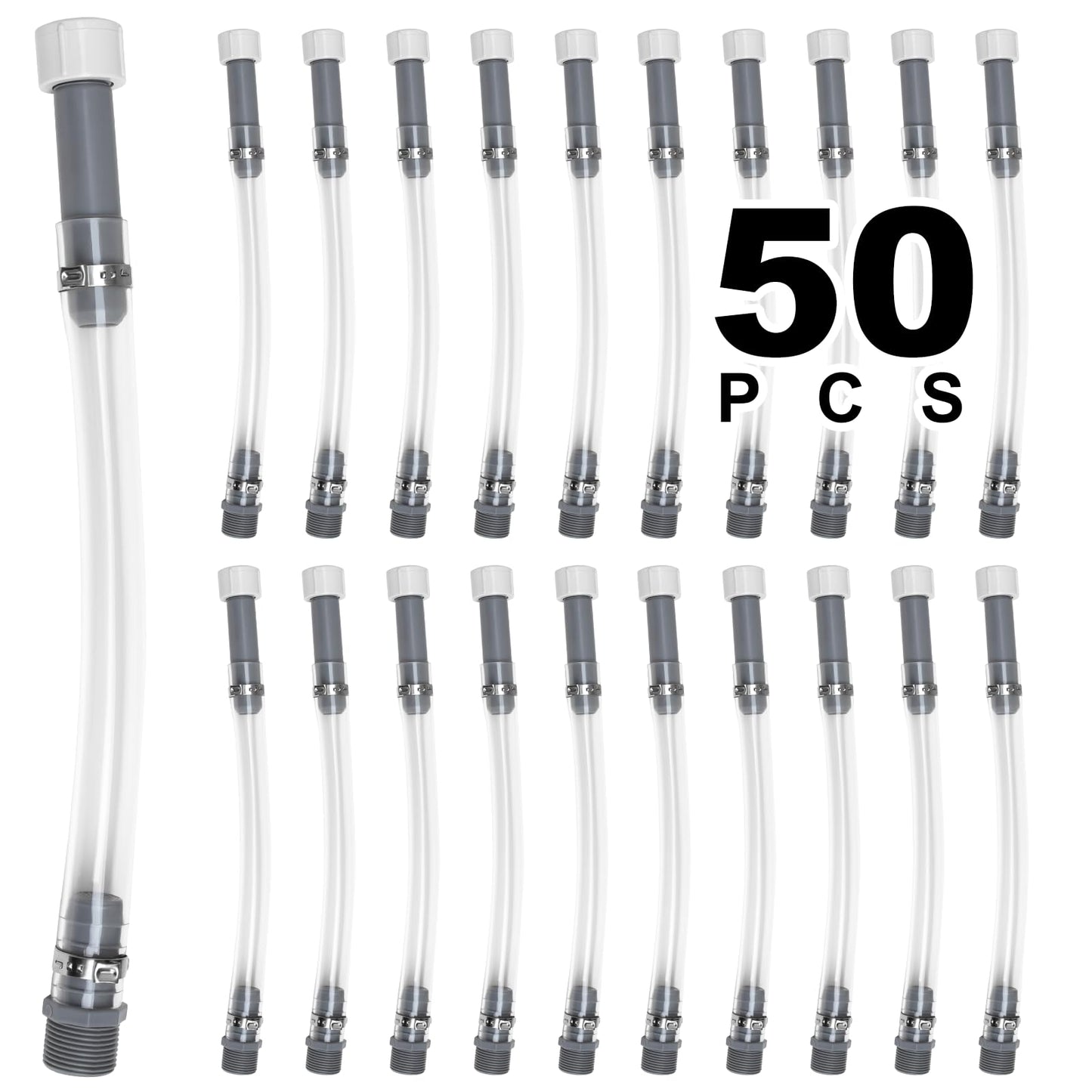 Mapleza 50 PCS Fuel Jug Hose Perfect for LC2 JEGS Jugs Gas Can Hoses Replacement Racing VP Fuel Jug Hose Gas Can Nozzle Suitable for 3/5/5.5 Gallon Jugs