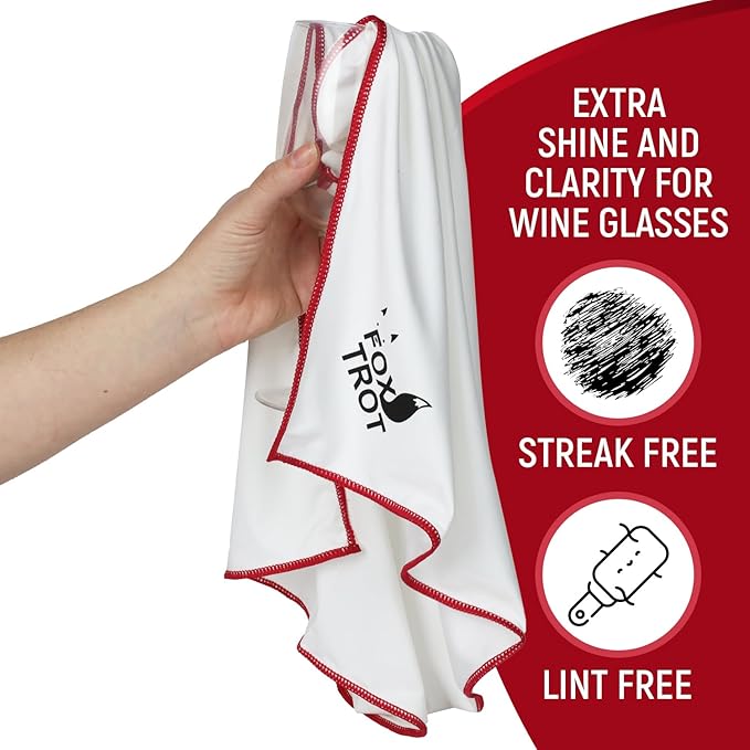 Fox Trot Large Microfiber Polishing Cloths | Streak Free, Lint Free Shine and