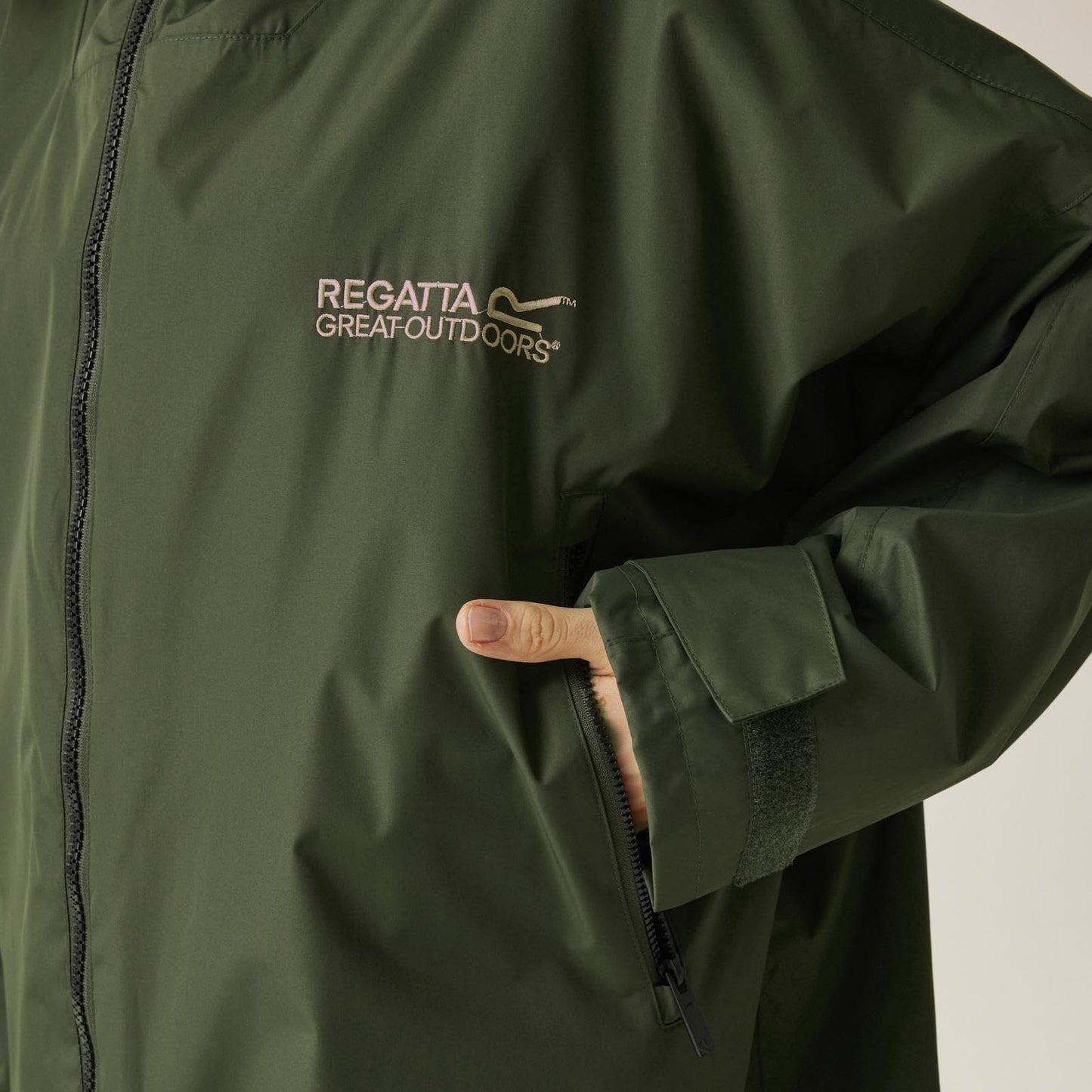 Regatta Mens Waterproof Robe Adults Dark Khaki S/M