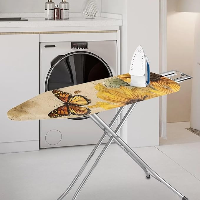 Sunflower Butterfly Easy Installation 15x54 Ironing Board Cover and Pad and