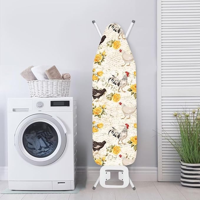 Sprowallow Rooster Rose Ironing Board Cover and Pad