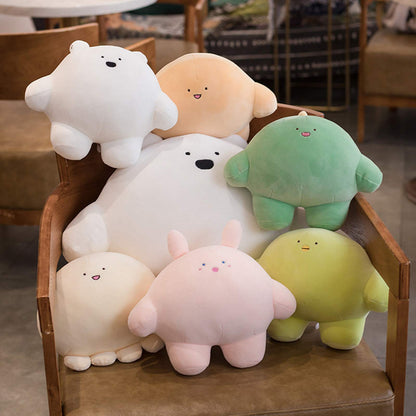 REFAHB 9 inch Cute Octopus Plush Stuffed Animal Body Pillow Fat Cartoon Cylindrical Body Pillows for Kids, Super Soft Hugging Toy Gifts for Bedding, Kids Sleeping Nap Kawaii Pillow, Whiteoctopus