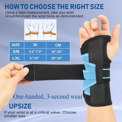 FENGJIDA Wrist Brace for Carpal Tunnel & Arthritis Relief - Adjustable Breathable Night Sleep Support with Metal Splint, Wrist Support for Tendonitis & Pain, Fits Left or Right Hand