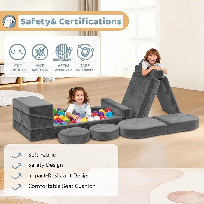 12pcs Modular Kids Play Couch