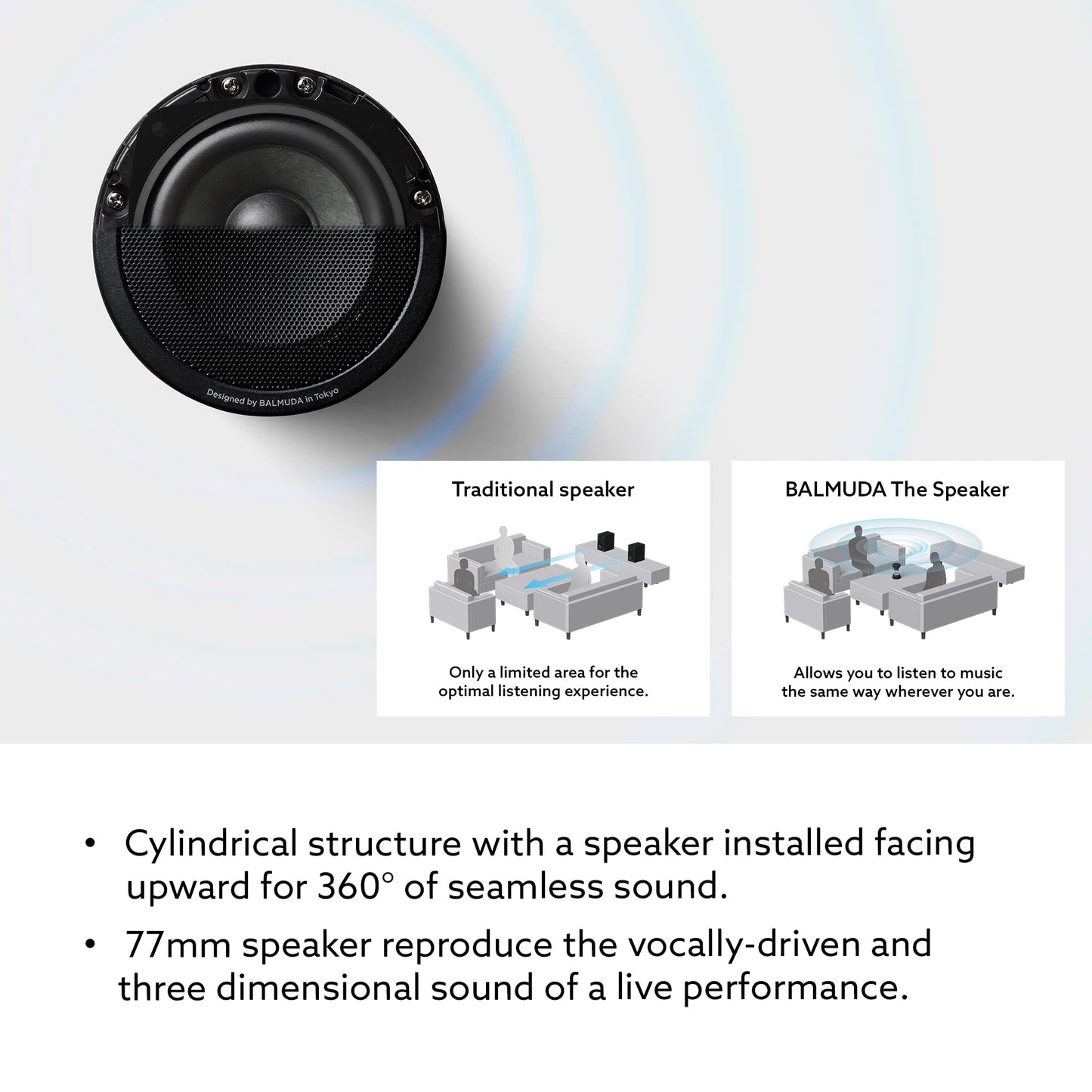 BALMUDA Combo Pack in Black | The Speaker & The Lantern | Rechargeable Portable Bluetooth Speaker & Rechargeable LED Lantern