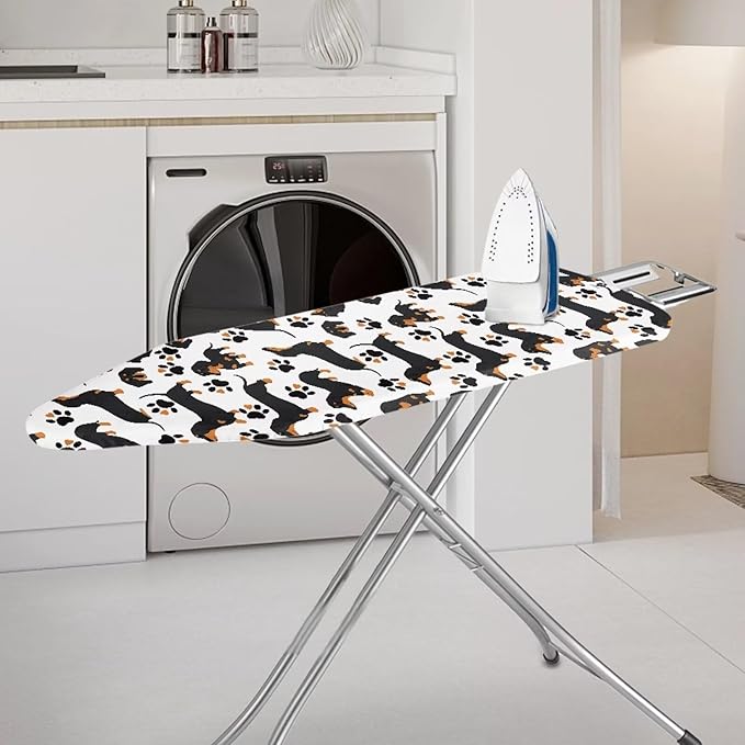 GLENLCWE Cute Dachshund Paw Print Ironing Board Cover, 54x15 inches, Animal