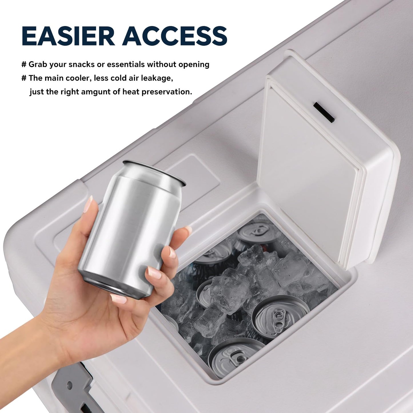 DAWSRi Icehouse Series Hard Cooler with Wheels Ice Retention Durable Insulated Portable Ice Chest Box Easy to Transport for Camping,Fishing,Boat,Travel,Tailgates,Picnics,Beach,Barbecue 42QT