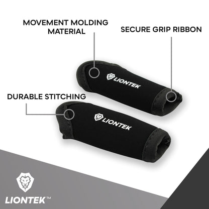 LIONTEK Single Finger Sleeve Pair - Sports Compression Finger Sleeve for BJJ, MMA, Basketball, Weight Lifting, and More (X-Large)