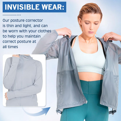 sundpik Posture Corrector for Women and Men, Adjustable Upper Back Brace, Spine Support Straightener, Neck, Shoulder, Back and Lumbar Pain Relief, Comfortable & Breathable