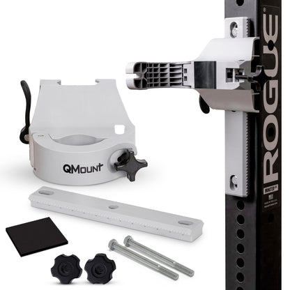 QMount Massage Gun Holder & Rack Mount – Hands-Free for Full Body Muscle Recovery – Fully Adjustable Massage Gun Wall Mount Holder – Heavy Duty, No-Slip, Supports Deep Massaging (Rack Mount)