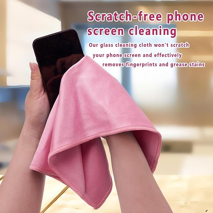 6 Pack Glass Cleaning Cloth Microfiber Cleaning Cloth
